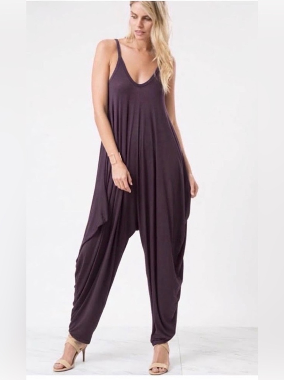 bobi Los Angeles Draped Harem Jumpsuit